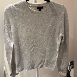 J. Crew Light Gray Sweater with Subtle Sparkle
